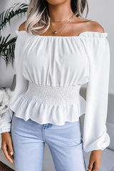 Fashion Elegant Split Joint Off The Shoulder Tops(5 Colors)
