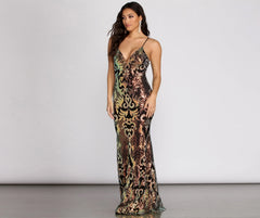 Joy Iridescent Stylish Sequin Mermaid Dress