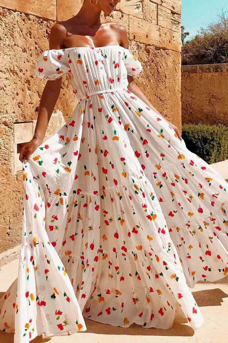 Cityhottie Sexy Off-Shoulder Tube Top Dress