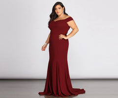 Plus Briar Formal Charming Off The Shoulder Dress