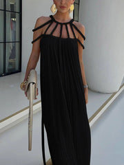 Draped Braids Cover Charming Up Maxi Dress