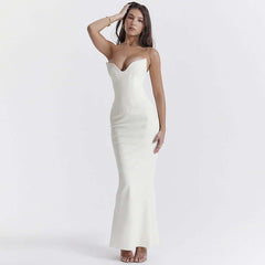 Fish Bone Tube Top Fishtail Dress