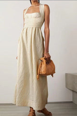 Summer Cross Wide Loop Wrap Dress