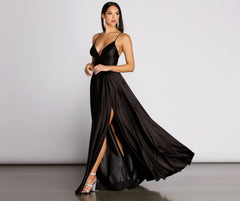 Isabelle Satin Stylish A-Line Dress
