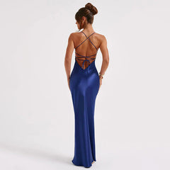 Heidi Formal Stylish Satin Lattice Dress