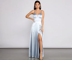 Kel Satin Stylish A-Line Dress