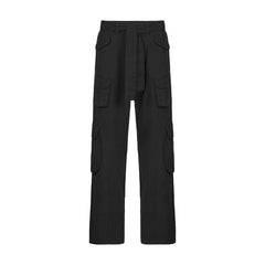 Fashion Women'S Jeans Y2K High Street Waist Denim Trousers Drawstring Waist Flap Pocket  Baggy Jeans Loose Women'S Classic Pants