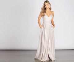 Jasmine Formal Stylish Glitter A-Line Dress