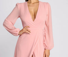 Jordan Chiffon Stylish Wrap Dress