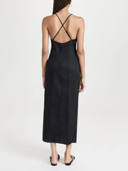 Unique Strappy Deep Charming V-Neck Midi Dress