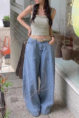 Retro High Waist Wide-Leg Jeans