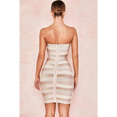 Leaky Shoulder Sexy Nightclub Bag Hip Dress